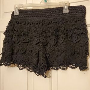 Black crochet short